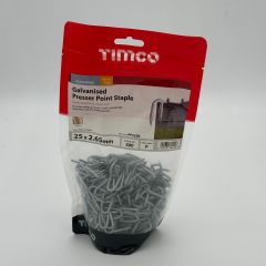 25 x 2.65 TIMbag Presser Point Staple - Galv 1 KG **Approx 500 Per KILO**