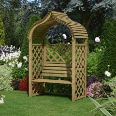 Attractive looking garden Arbour with a hint of the Orient