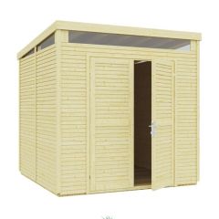 Pent Security Shed,  8x8 Natural, Rowlinson