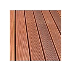ex.25 x 150mm (fin.21 x 145) Yellow Balau Reeded / Castellated Hardwood Deckboard, per metre