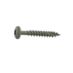 Durapost Pan Head Timber Screw (Bag of 10) - Olive Grey - 4mm x 40mm