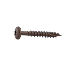 Durapost Pan Head Timber Screw (Bag of 10) - Sepia Brown - 4mm x 40mm