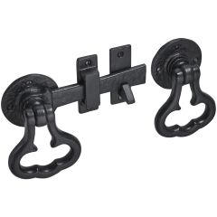 152mm Old Hill Ironworks Black Antique Cottage Ring Gate Latch