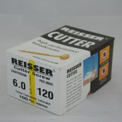 6.0 x 120mm Reisser Cutter Screws box of 100