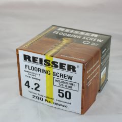 4.2 x 50mm Reisser Flooring Screws box of 200 (incl. TZD15 bit)