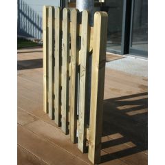 Mortice and tenon joints for strength on all 3 sizes of pale gate. Pressure treated but can be stained/painted if required