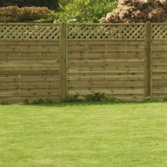 Privacy panel in appearance with 300mm lattice at top