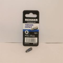 Reisser Torsion IMPACT PZ3 driver bits (2 per wallet)