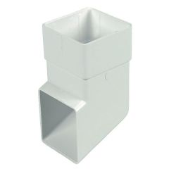 FloPlast (RBS3) 65mm White Square Downpipe Shoe **Clearance**