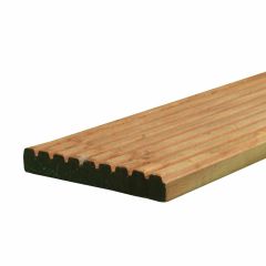 25 x 150mm (21 x 145) Yellow Balau Reeded / Castellated Hardwood Deckboard