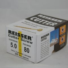 5.0 x 80mm Reisser Cutter Screws box of 200