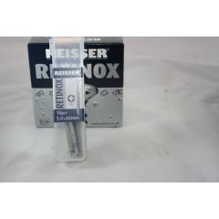 5.0 x 60mm Reisser Retinox A2 Stainless Steel Pozi Screws clipbox of 10