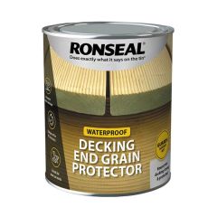 Ronseal decking and end grain protector for cross cut timber. Essential add-on variety products for warranty timber products