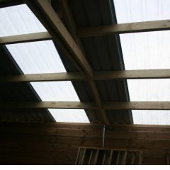 GRP Box Profile Roof Light, 32/1000, (Class 3, 3.0 kg) Translucent, 2.5m