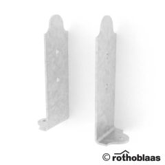 Rothoblaas FD30 Split Plate Post Supports 'L' shape 180mm high x 60mm wide 4mm guage (per pair)