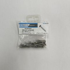 SITEMATE 4.0 x 30mm Countersunk Ruspert Silver Screws