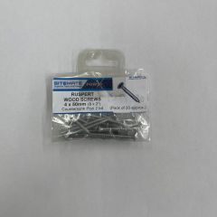 SITEMATE 4.0 x 50mm Countersunk Ruspert Silver Screws