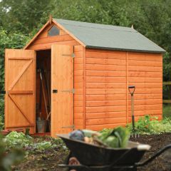 Small window in Apex  panel restricts unwanted attention on shed contents