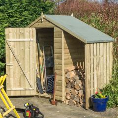 Popular Oxford 4x3 storage shed with lean-to for storage