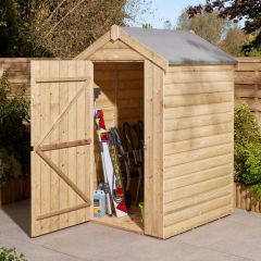 Rowlinson 4x4ft Single Door Apex Shed