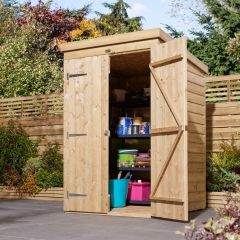 Rowlinson 4x4ft Double Door Pent Shed
