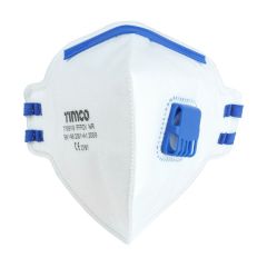 Timco FFP2 Fold flat dust mask with valve (Bag of 3)