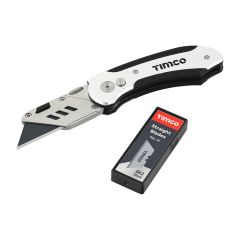 TIMCO Folding Utility Knife & 10  Blades