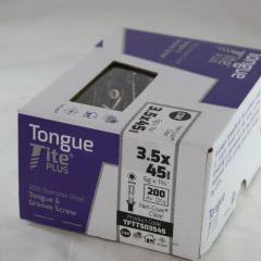 3.5 x 45mm Tongue Tite Plus Stainless Screws (200) (dark purple and white)