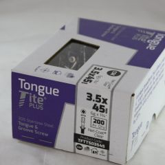 3.5 x 45mm Tongue Tite Plus Stainless Screws (200) (light purple and white)