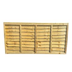 6ft x 3ft Super Waney Panel 5 Lath Green Treated