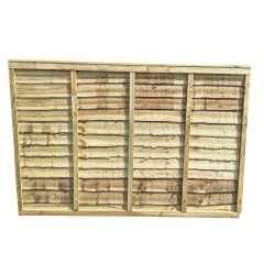6ft x 4ft Super Waney Panel 5 Lath Green Treated