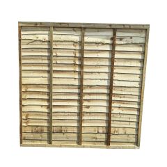 6ft x 6ft Super Waney Panel 5 Lath Green Treated