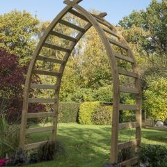 The Whitby Arch. An imposing garden arch made from planed timber. Manufactured in Poland with FSC certification