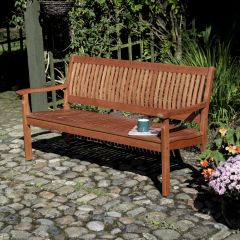 The Willington Bench 1,.5 metre is a stylish hardwood bench that should seat up to three people