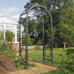 Wrenbury Round Top garden arch is an eye-catching garden arch in any style of garden. Free delivery to most of UK